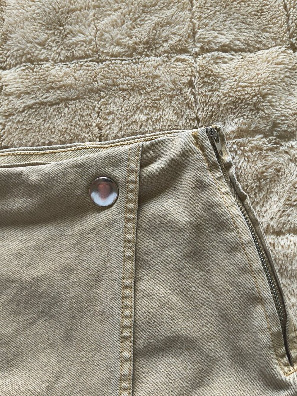 Tan Love Tree Denim Skort